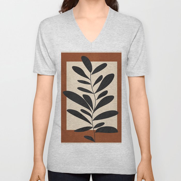 Minimal Plant 1 V Neck T Shirt