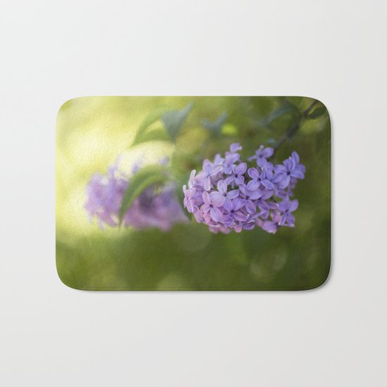 Lilac syringa in LOVE - Spring Tree Flower photography Bath Mat