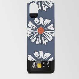 Mid-Century Modern Daisy Flower Red White And Blue Android Card Case