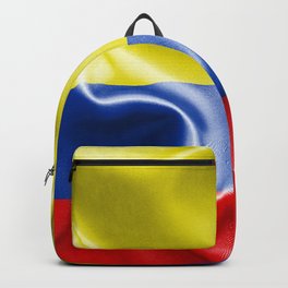 Colombian Flag Backpack | Waving, Shadow, Texture, Colombia, Yellow, Patriotic, Ripple, Red, Crumple, Blue 
