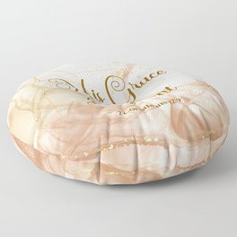 His Grace (Beige/Gold) Floor Pillow