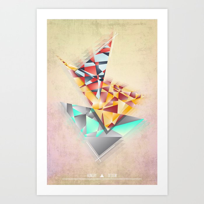 Triangle Rush! Art Print