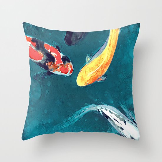 Water Ballet Throw Pillow