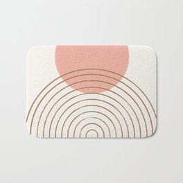 Pink Sun Mid-Century Full Bath Mat