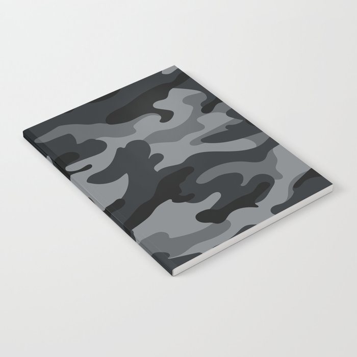 Camouflage Black And Grey Notebook