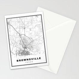 Brownsville Map Stationery Card