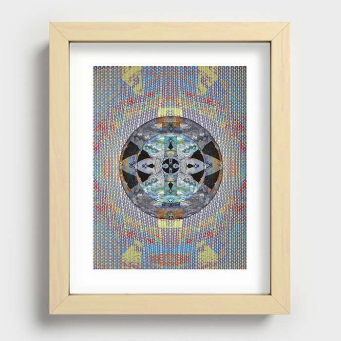 Power Portal Aztec Patience and Structure Meditation Visionary Print Recessed Framed Print