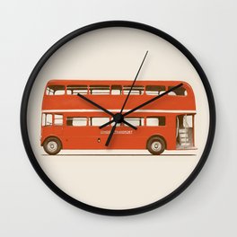 Double-Decker London Bus Wall Clock