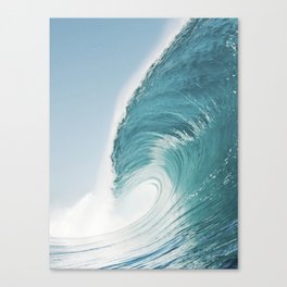 Big blue ocean waves Canvas Print