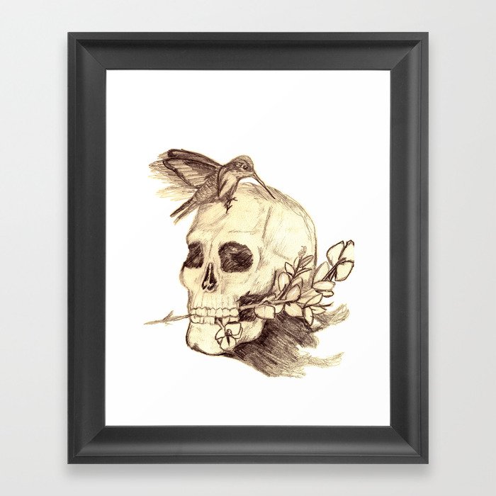 flying away with the time Framed Art Print