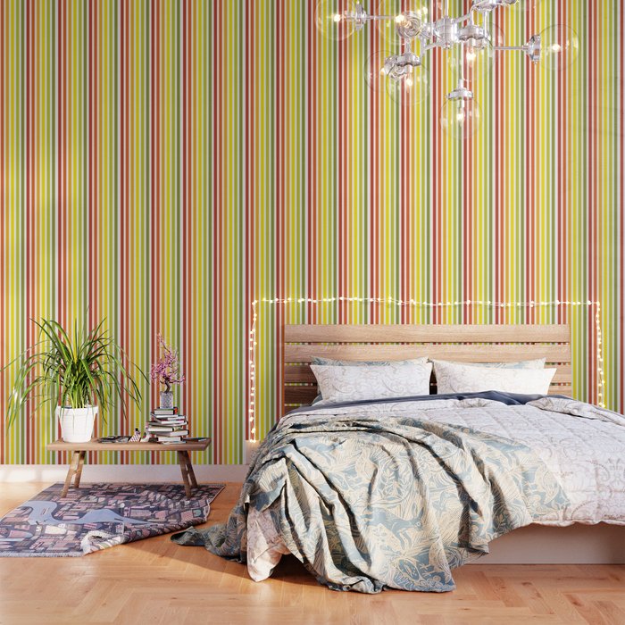 Thin bright stripes Wallpaper