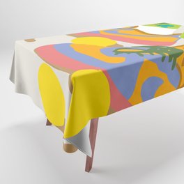 Easy Peasy Lemon Squeezy | Pastel Colorful Bohemian Illustration | Shoes Sneakers Fashion Tablecloth