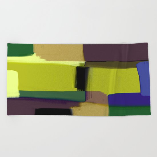 Simply Abstract X - Abstract, oil painting, pastel colours Beach Towel