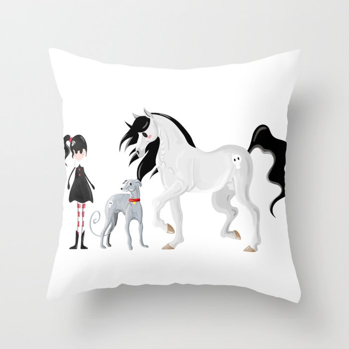 Dreamer and her Companions Throw Pillow