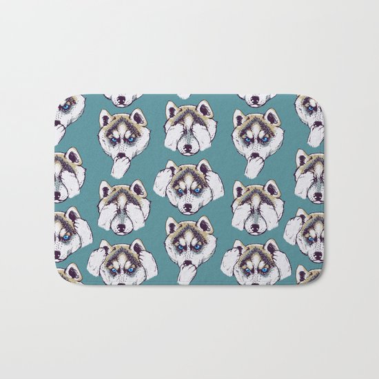 No Evil Husky Bath Mat