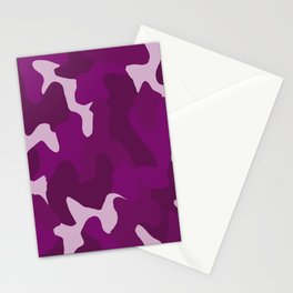 Shades of Purple Hibiscus Camo Pattern Stationery Card