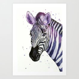 Colorful Zebra Painting Art Print