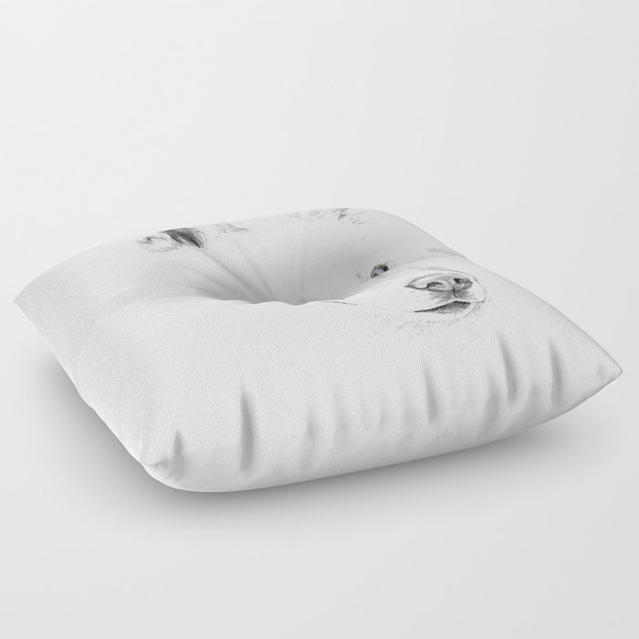 Saber :: A Siberian Husky Floor Pillow
