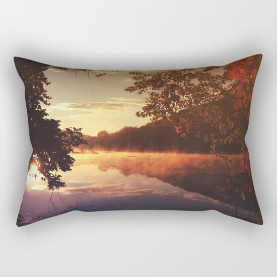 Early morningsun- Forest Sun Lake Trees Rectangular Pillow