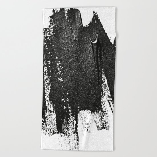 CONFIDENT - black , with no background Beach Towel