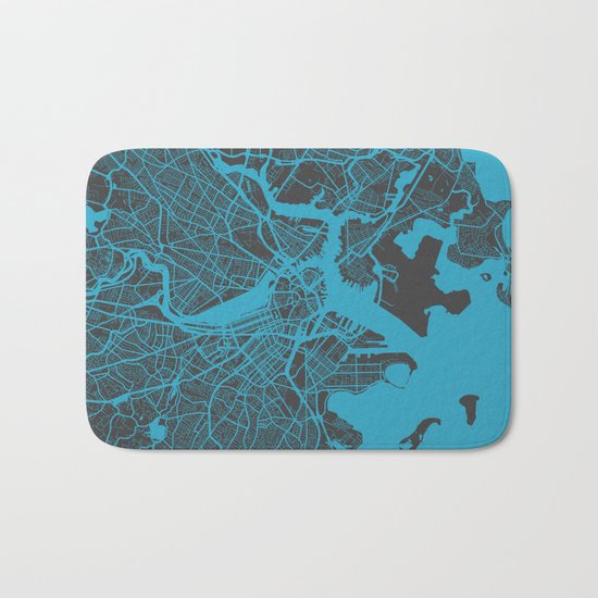 Boston map Bath Mat