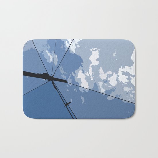 Bird on a wire Bath Mat