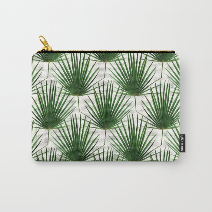 Simple Palm Leaf Geometry Carry-All Pouch