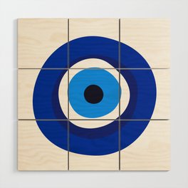 evil eye symbol Wood Wall Art