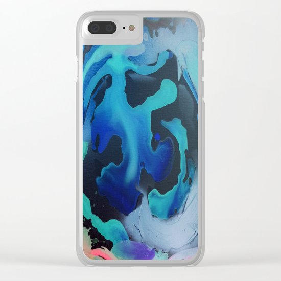 Swim with the Mermaids in the Great Natural Deep Blue Sea Clear iPhone Case