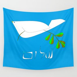 White Dove of Peace, Shalom Wall Tapestry