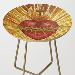 Sacred heart stained glass Side Table