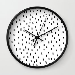 Small Lines and brush strokes Wall Clock