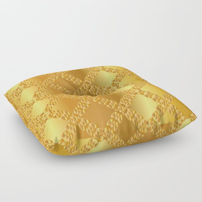 Gold metal texture background illustration. Floor Pillow