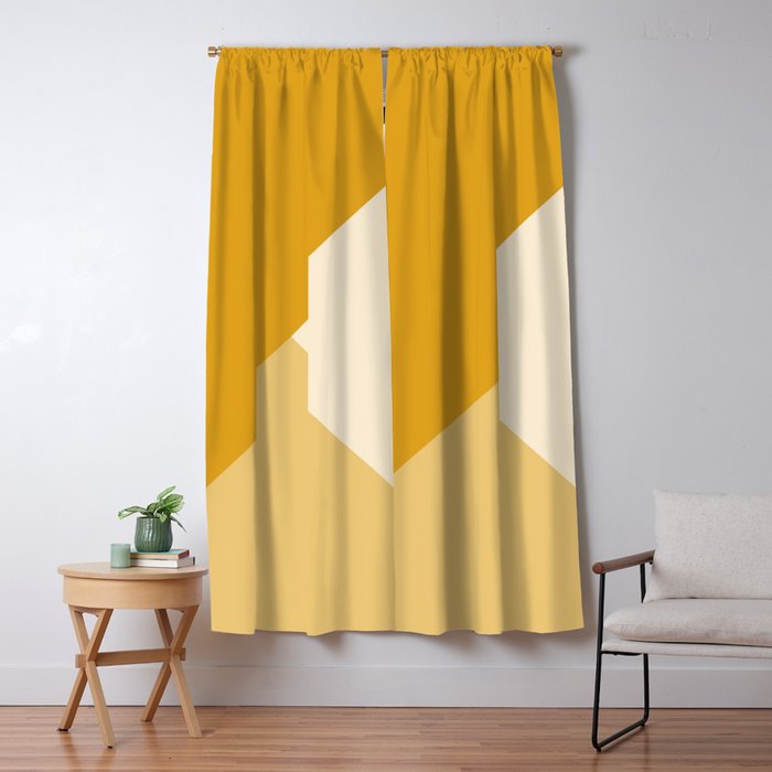 Mustard Tones Blackout Curtain by La Chic Society6