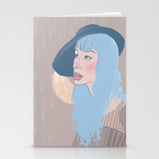Rain Stationery Cards