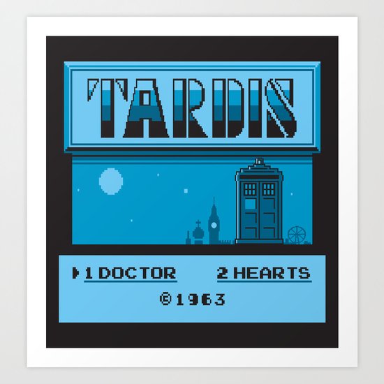 1 Doctor, 2 Hearts Art Print