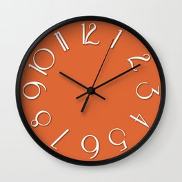 Reisling burnt orng wh Wall Clock