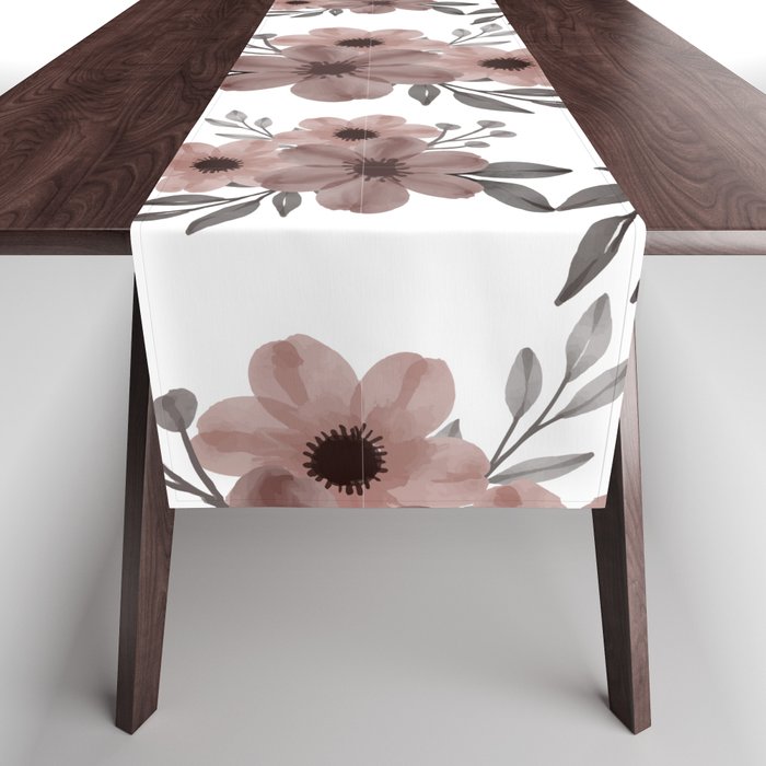 Pastel Flower Design Table Runner