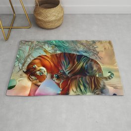 Nature with colorful eyes Rug