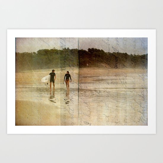 Surfer Love Art Print