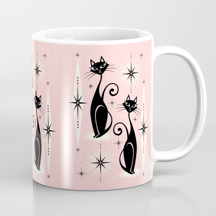 Mid Century Meow Retro Atomic Cats ©studioxtine Coffee Mug