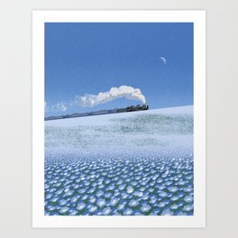 Blue Landscape (2024) Art Print