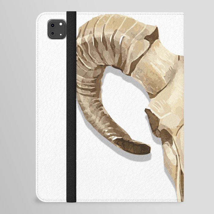 Goat Skull Illustrated art iPad Folio Case