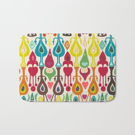 ivory love ikat Bath Mat