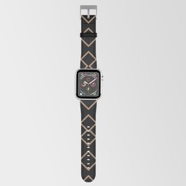 Black and Brown Geometric Shape Mosaic Pattern 4 Pairs Dulux 2022 Popular Colour Spiced Honey Apple Watch Band