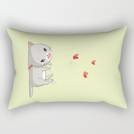 Playing Kitten Rectangular Pillow