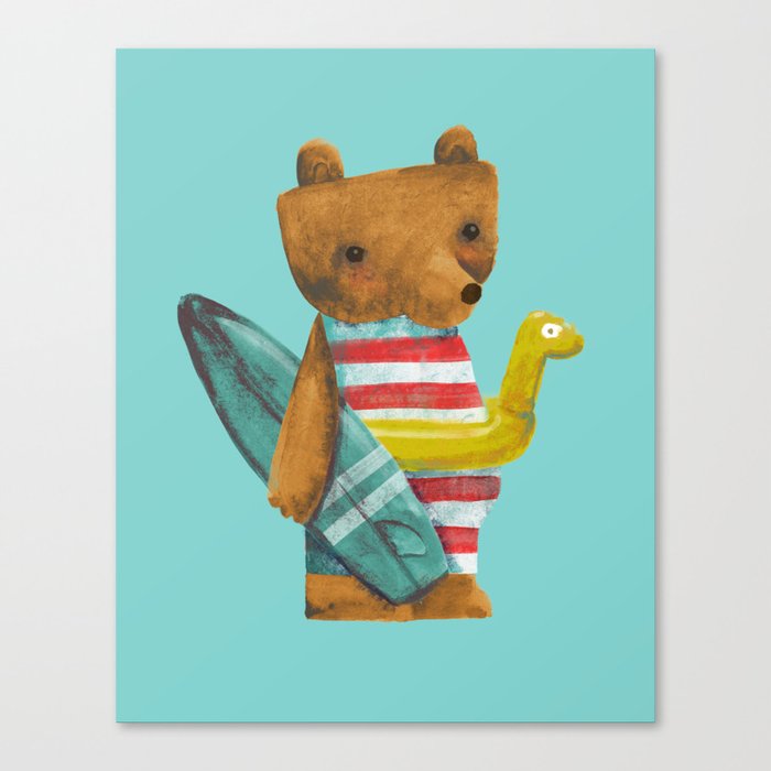 Summer Bear Canvas Print