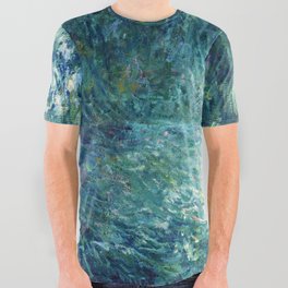Claude Monet "Morning on the Seine" All Over Graphic Tee