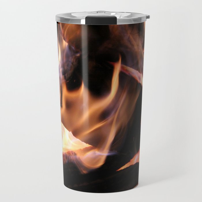 Camp Fire in the Winter Travel Mug