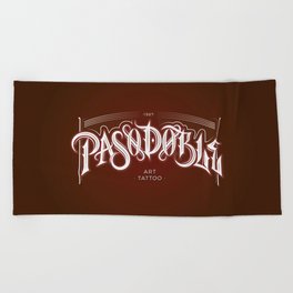 pasodoble Beach Towel | Tattoo, Art, Digital, Pasodoble, Lettering, Graphicdesign, Naming 